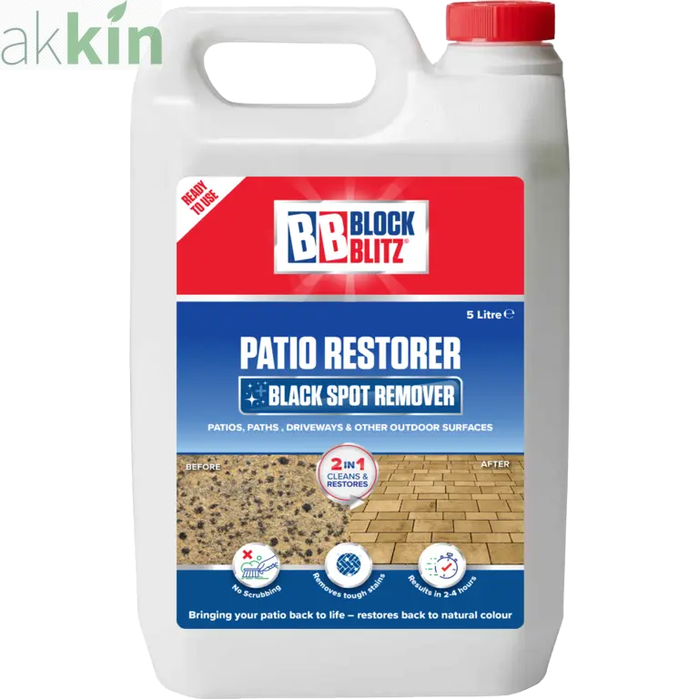 Block Blitz Patio Restorer & Black Spot Remover 5L AK Kin Garden Supplies