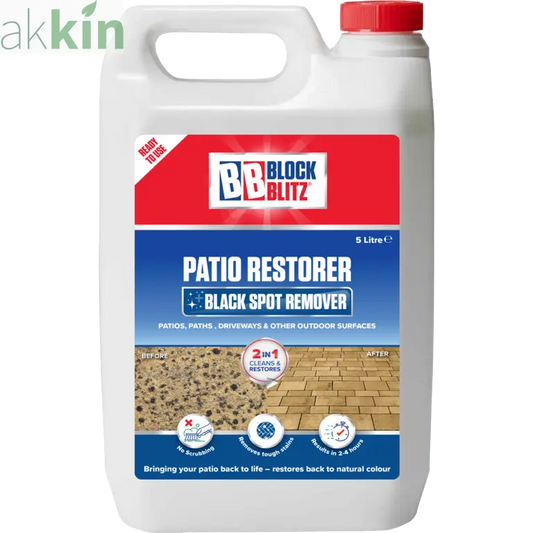 Block Blitz Patio Restorer & Black Spot Remover 5L AK Kin Garden Supplies
