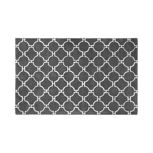Bosie Kensington Townhouse Large Grey Hand Woven Rug w240 x d150 x h2 AK Kin Garden Supplies