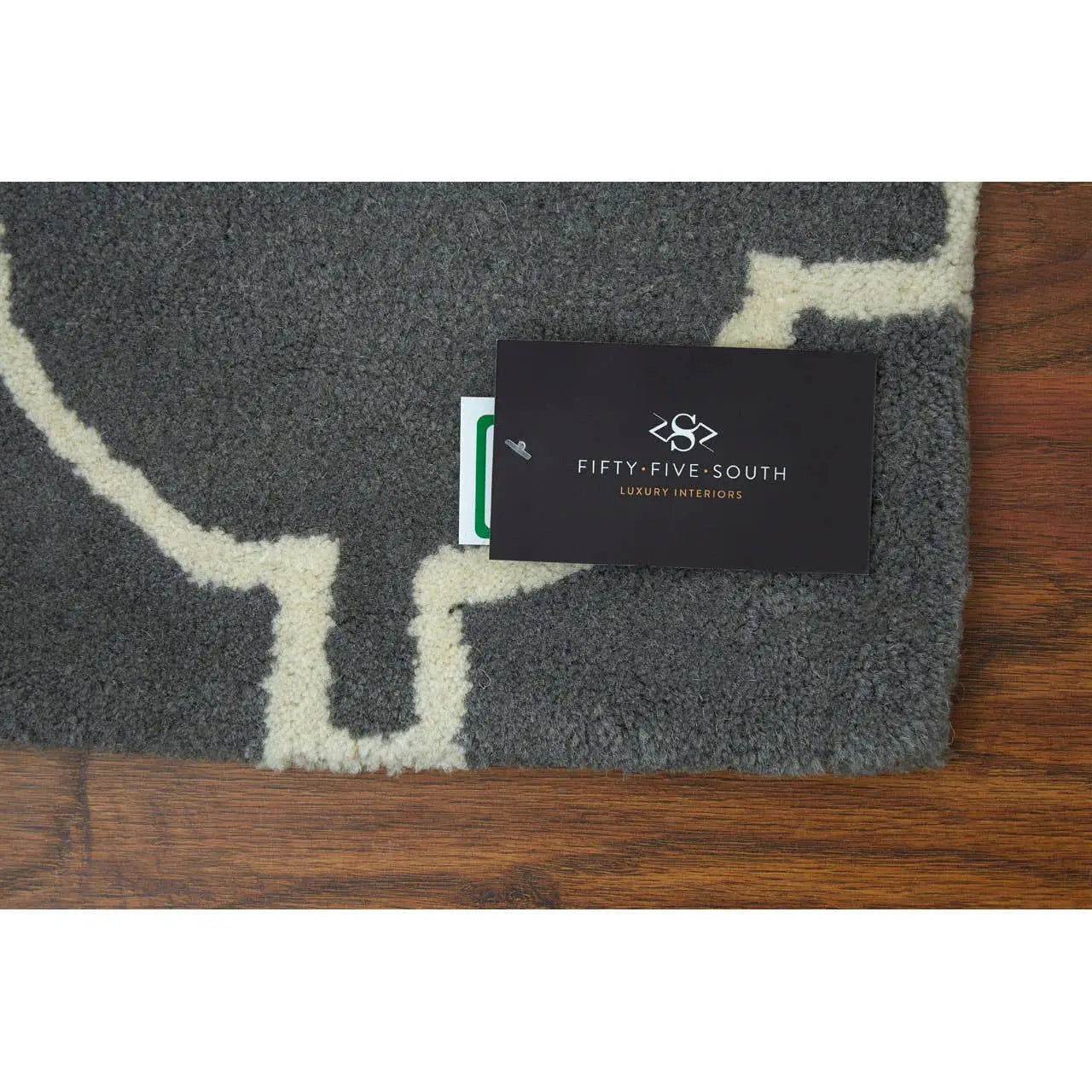 Bosie Kensington Townhouse Large Grey Hand Woven Rug w240 x d150 x h2 AK Kin Garden Supplies