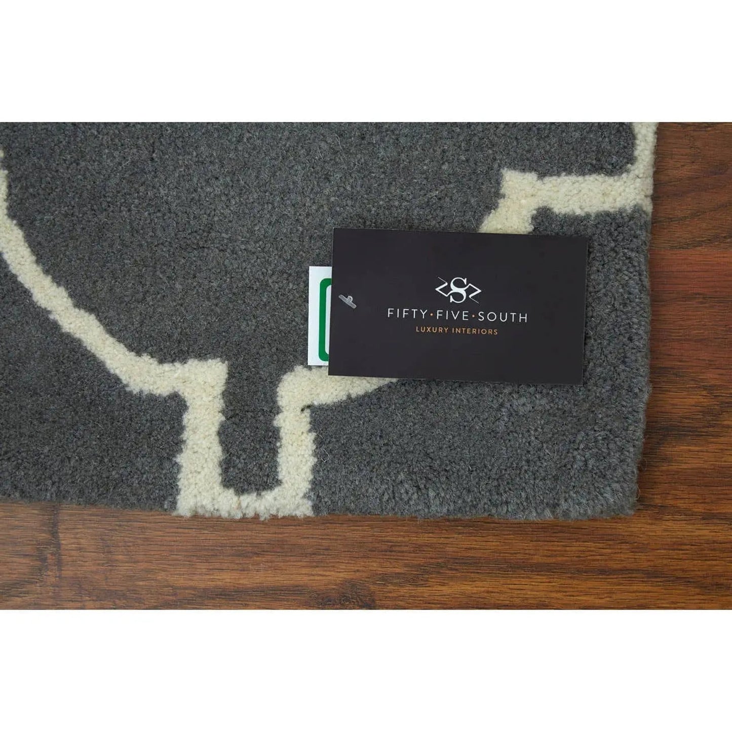Bosie Kensington Townhouse Large Grey Hand Woven Rug w240 x d150 x h2 AK Kin Garden Supplies