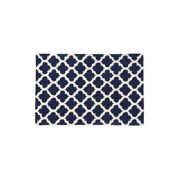 Bosie Kensington Townhouse Navy Blue and White Rug H2 x D120 x W180 AK Kin Garden Supplies
