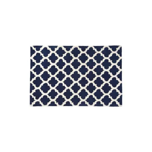 Bosie Kensington Townhouse Navy Blue and White Rug H2 x D120 x W180 AK Kin Garden Supplies