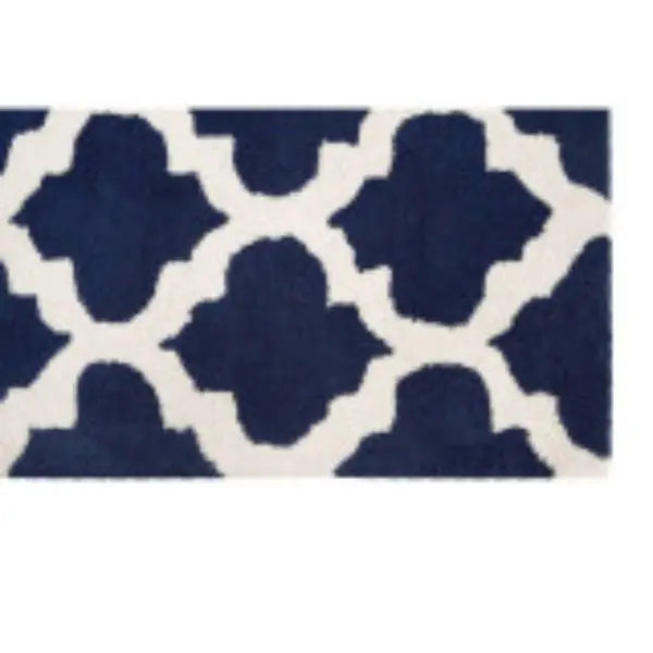 Bosie Kensington Townhouse Navy Blue and White Rug H2 x D120 x W180 AK Kin Garden Supplies