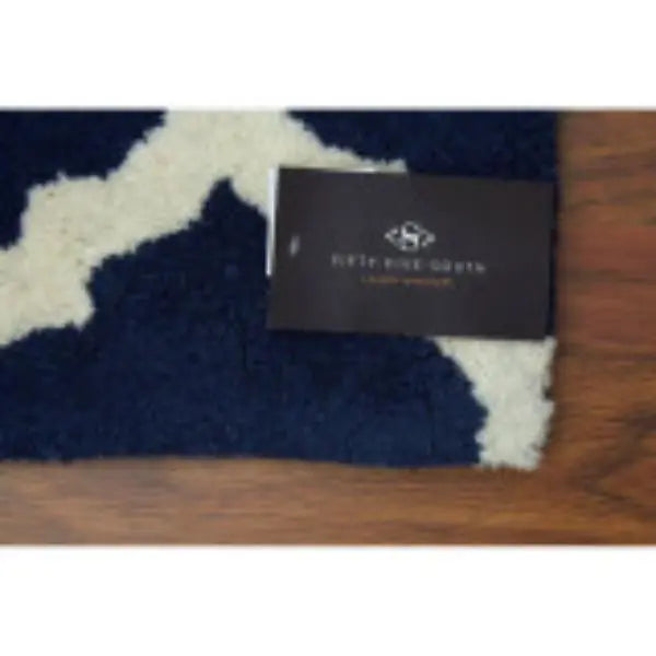 Bosie Kensington Townhouse Navy Blue and White Rug H2 x D120 x W180 AK Kin Garden Supplies