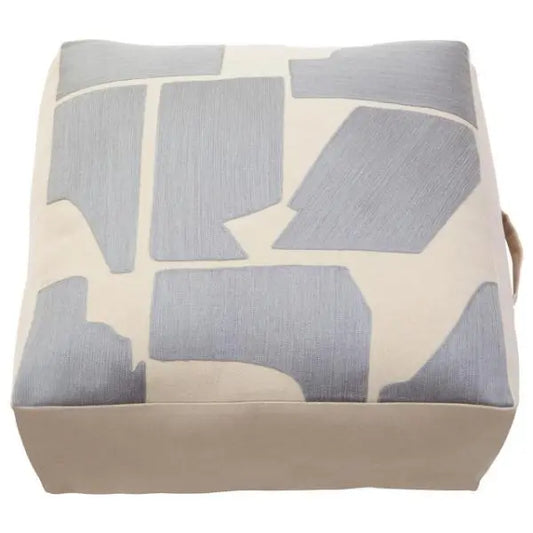Bosie Ozella Natural And Grey Square Floor Cushion W55 x D55 x H30 AK Kin Garden Supplies
