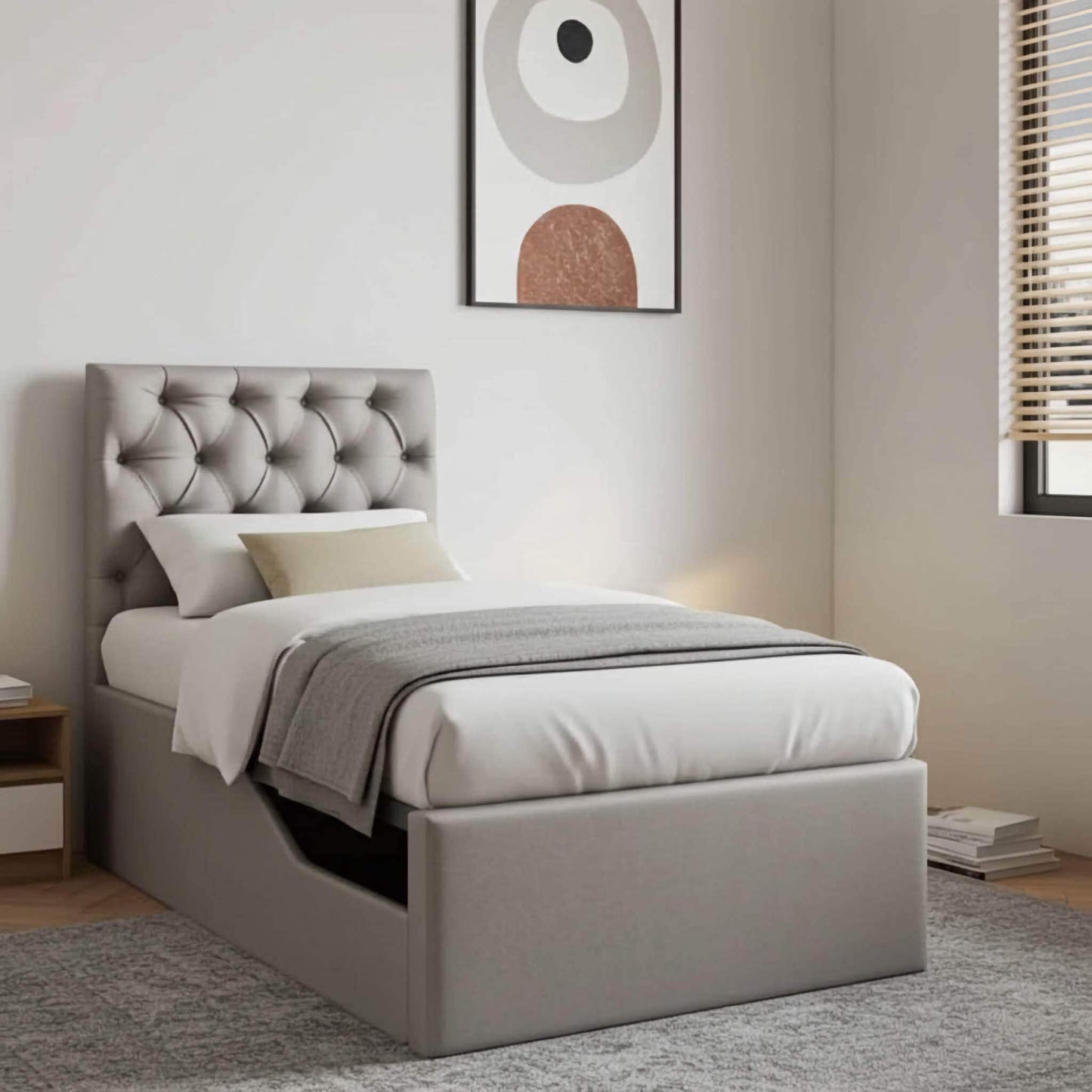 Carlos Kids Ottoman Bed With Safety Rail UK Beds Direct ltd