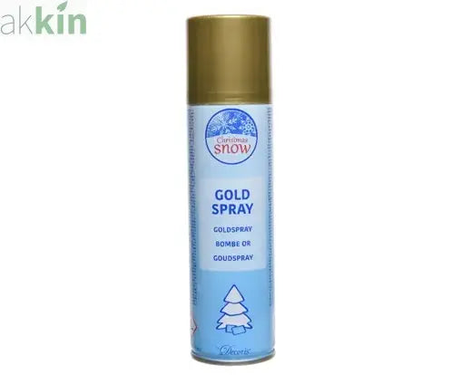 Christmas Snow Gold Spray Decoration 150ml Can AK Kin Garden Supplies