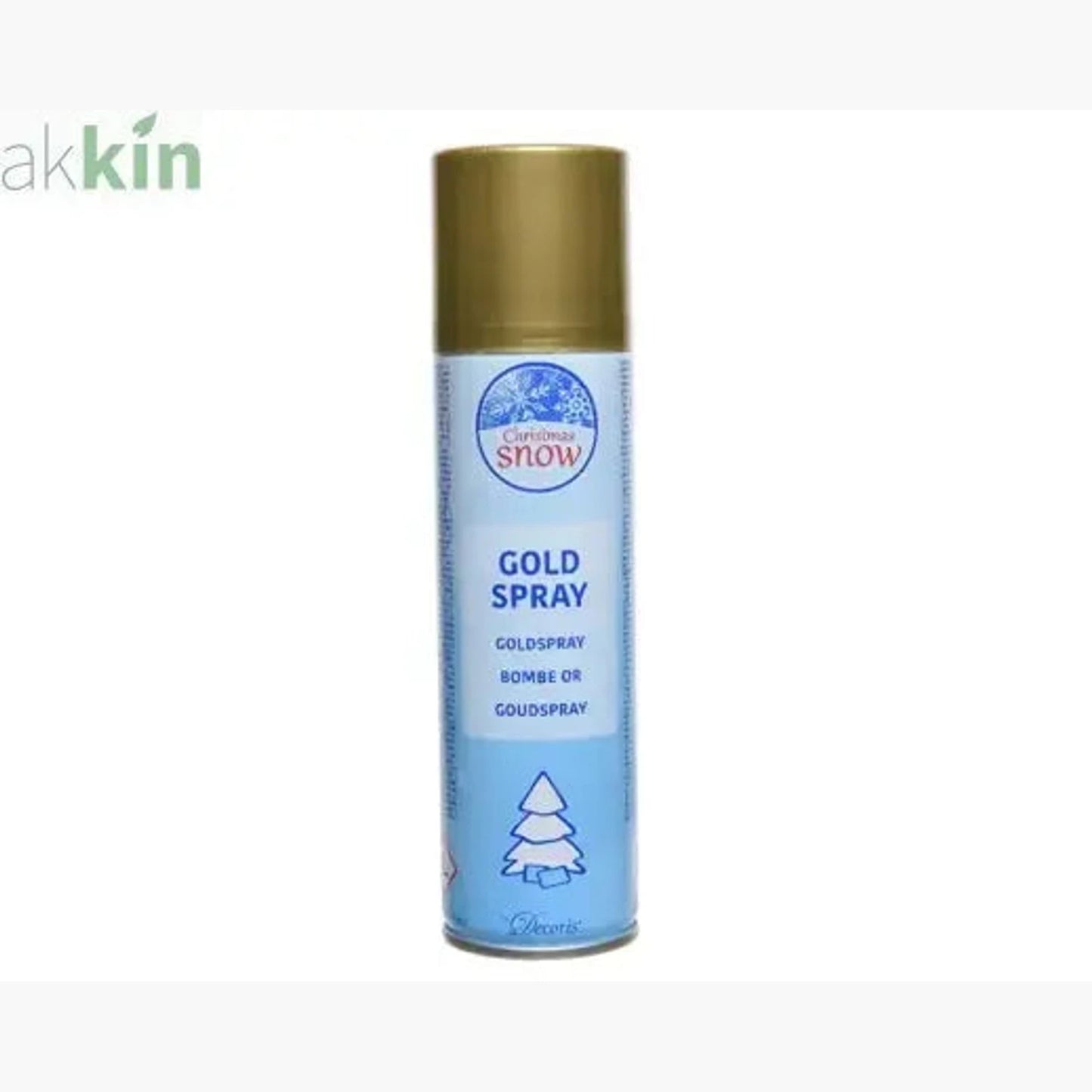 Christmas Snow Gold Spray Decoration 150ml Can AK Kin Garden Supplies