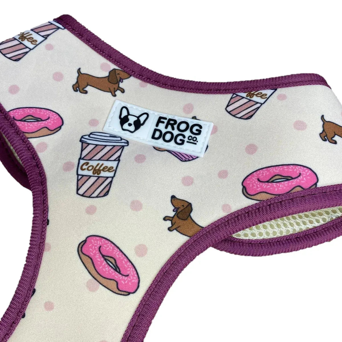 Comfy-Wear Adjustable Dog Harness -  Puppaccino - MEDIUM Neck 38-48cm / Chest 46-64cm AK Kin Garden Supplies