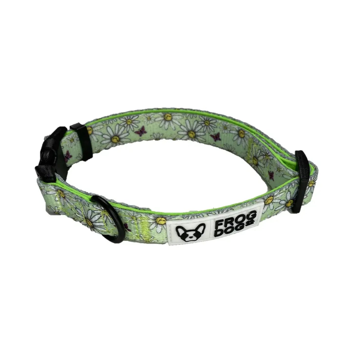 Comfy-Wear Dog Collar - Daisy Days Medium 2.0cm width / 32-50cm Neck AK Kin Garden Supplies