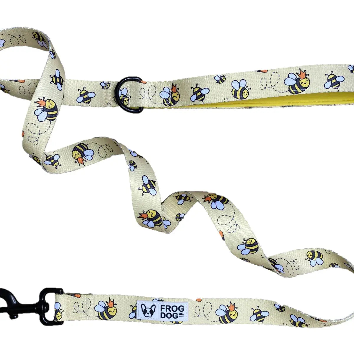Comfy-Wear Dog Lead - Bee Kind - Chunky 2.5cm width / 152cm length AK Kin Garden Supplies