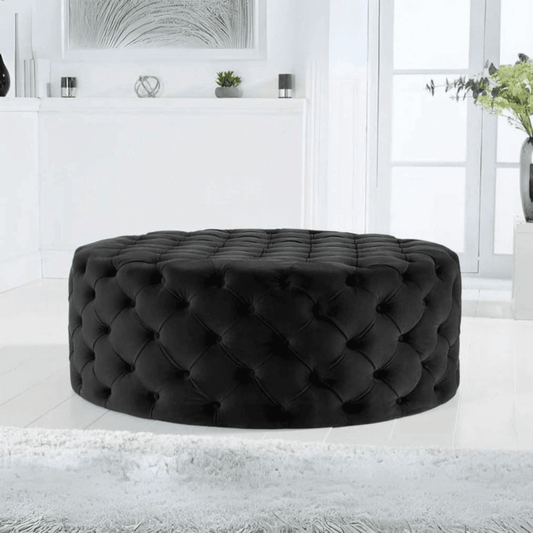 Brixton One Round Footstool UK UK Beds Direct ltd