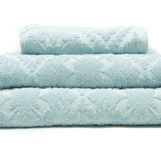 Country House Jacquard Sculpted Bath Towels Duck Egg AK Kin Garden Supplies