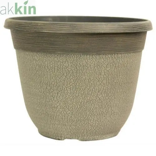 Crackle Planter 30cm  Concrete Grey AK Kin Garden Supplies