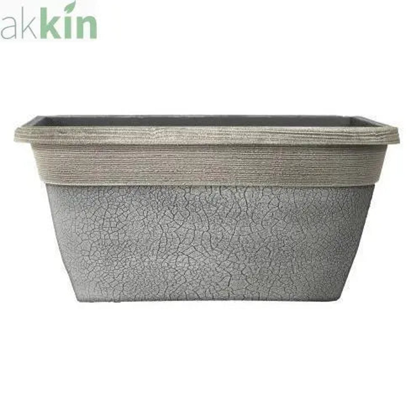 Crackle Window Box 30cm Concrete Grey AK Kin Garden Supplies