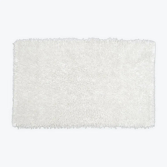 Curly Tumble Twist Bath Mat - 100% Cotton White AK Kin Garden Supplies