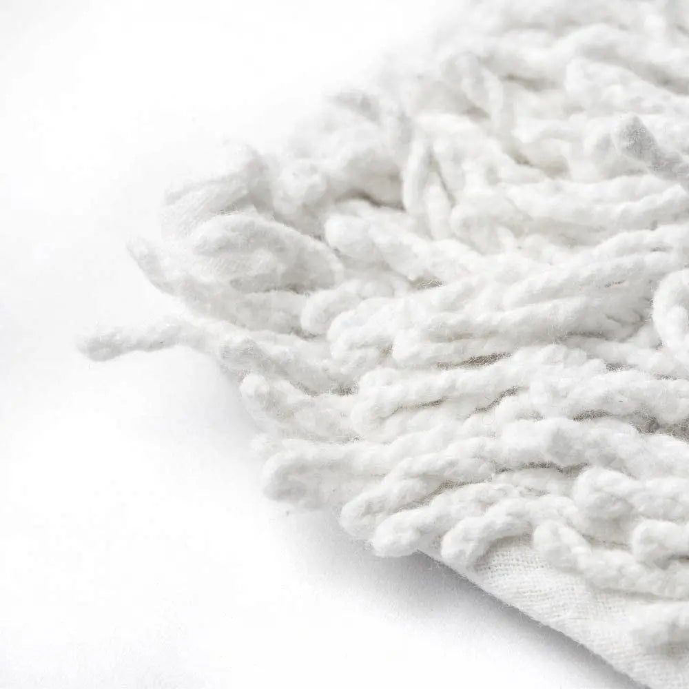 Curly Tumble Twist Bath Mat - 100% Cotton White AK Kin Garden Supplies
