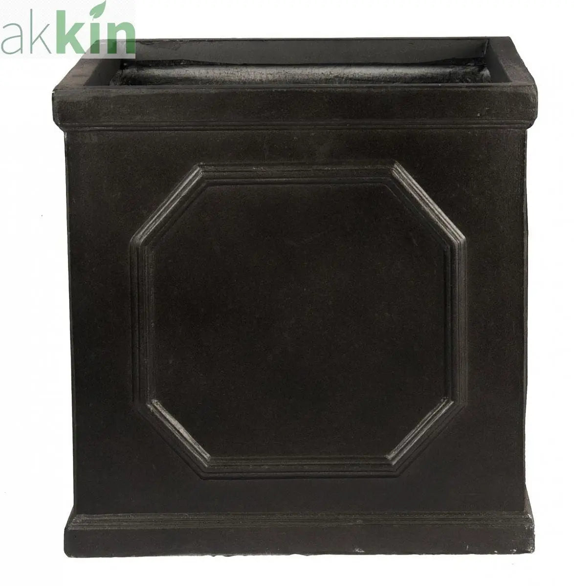 IDEALIST Lite Chelsea Flower Box Square Garden Planter, Faux Lead Light Stone Outdoor Plant Pot W30 H30 L30 cm, 27L One Click Plants
