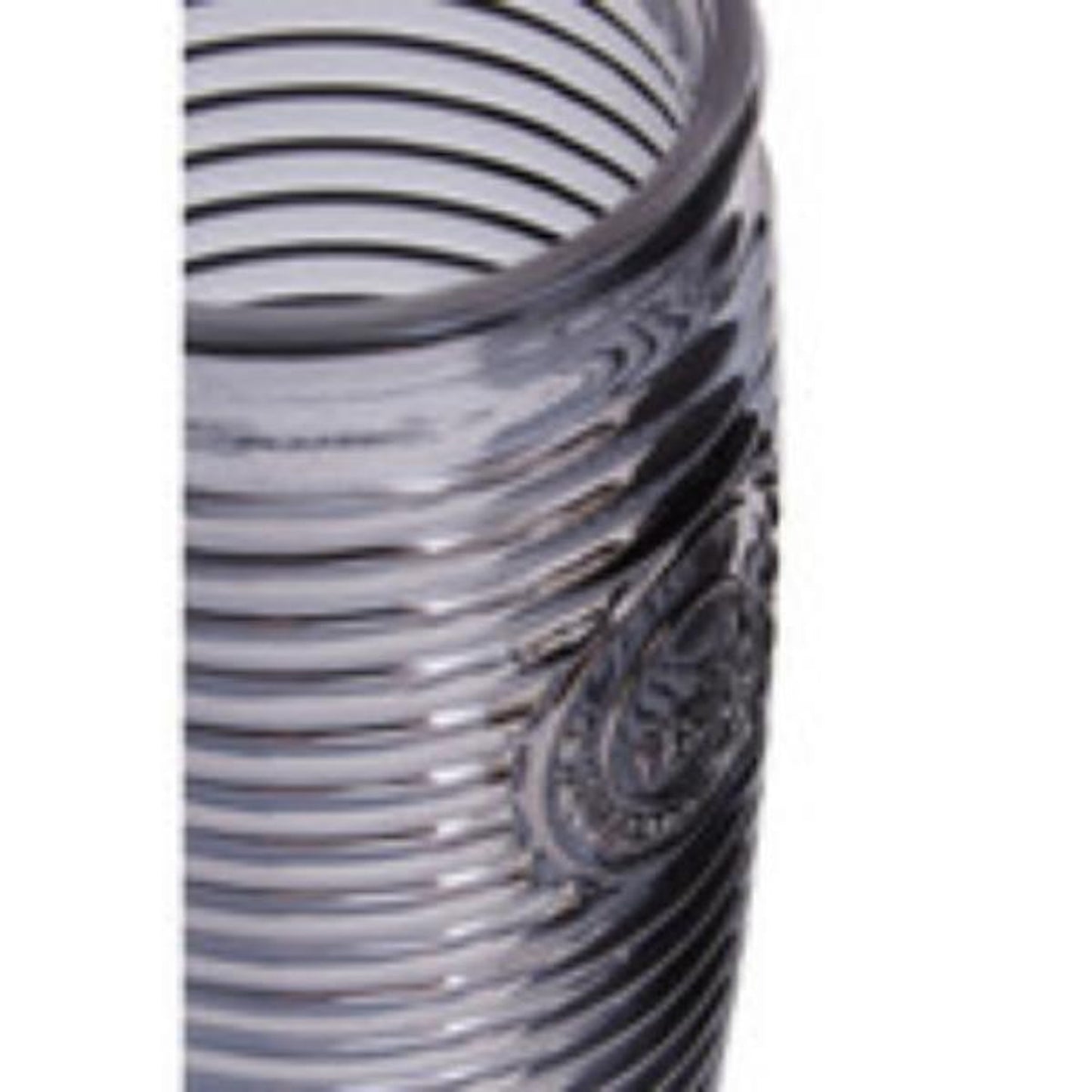 Dayla Set Of Four Grey Ribbed Glass Tumblers House, Home & Garden