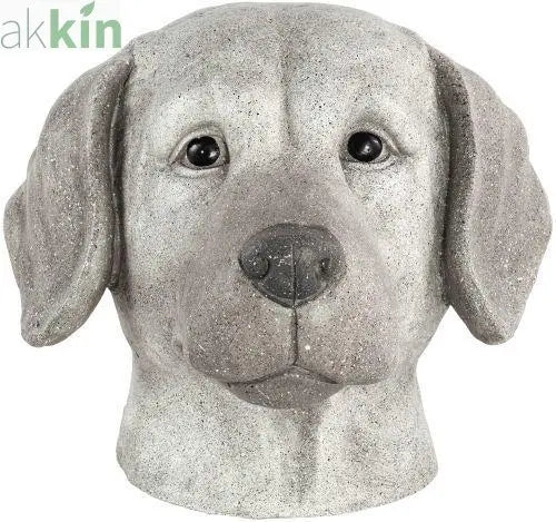 Decorative Concrete Garden Ornament Puppy Dog Head AK Kin Garden Supplies