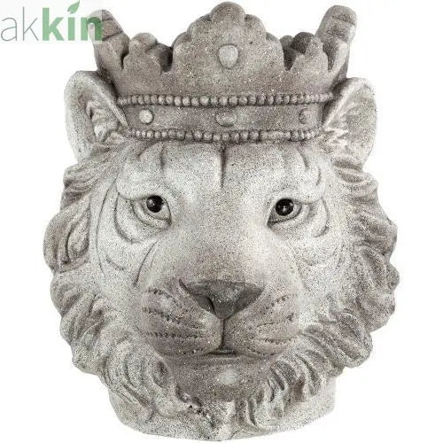 Decorative Concrete Planter Lioness Head 32cm AK Kin Garden Supplies