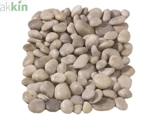Decorative White Polished Pebbles 60-20mm 20kg AK Kin Garden Supplies