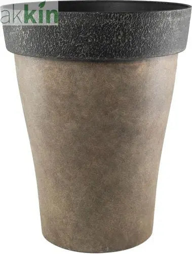 Diablo Planter Tall Round 43.5cm Brown AK Kin Garden Supplies
