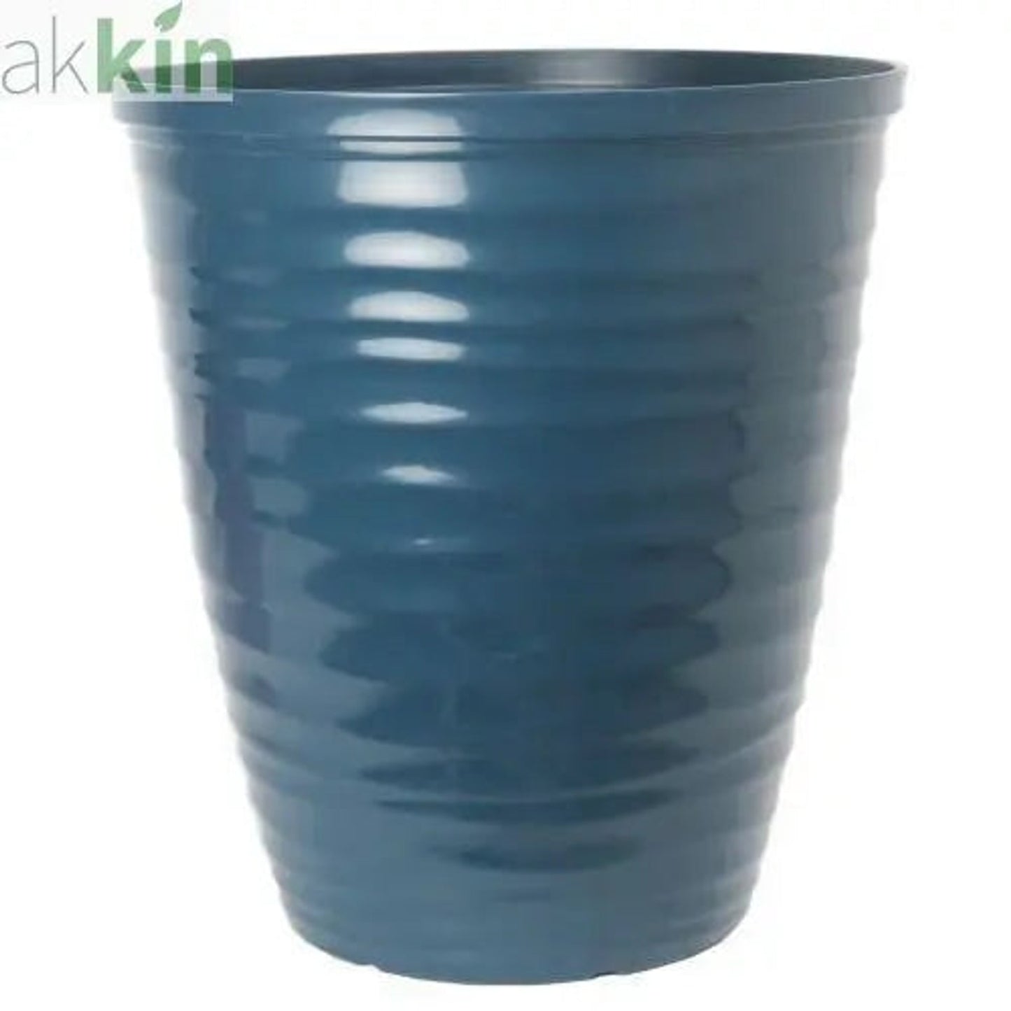 Dune Planter Polished with Rim 28cm Lagoon Teal AK Kin Garden Supplies