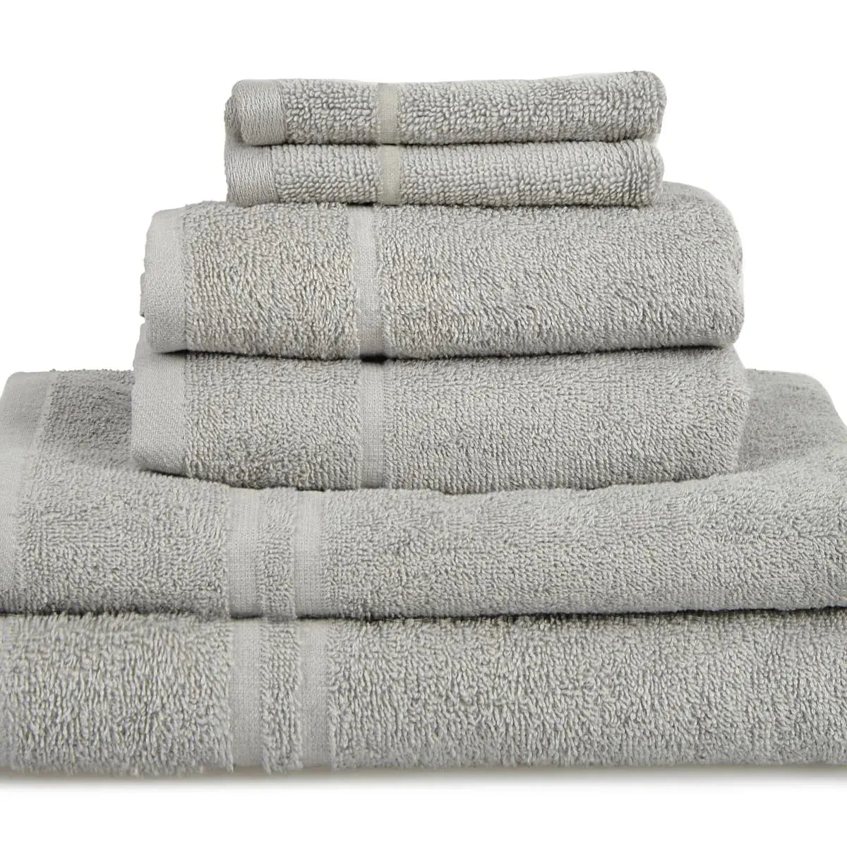 Essentials 6pk Ribbon Tied Towel Bale - Silver Grey AK Kin Garden Supplies