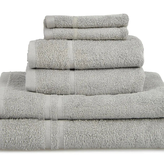 Essentials 6pk Ribbon Tied Towel Bale - Silver Grey AK Kin Garden Supplies
