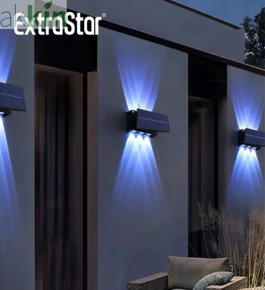 Extrastar LED Solar 4 Way Wall Lamp AK Kin Garden Supplies