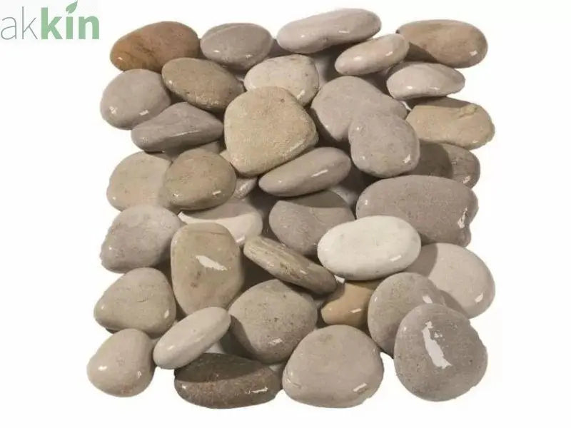 Flat Beige Pebbles 40-20mm 25kg Bag AK Kin Garden Supplies