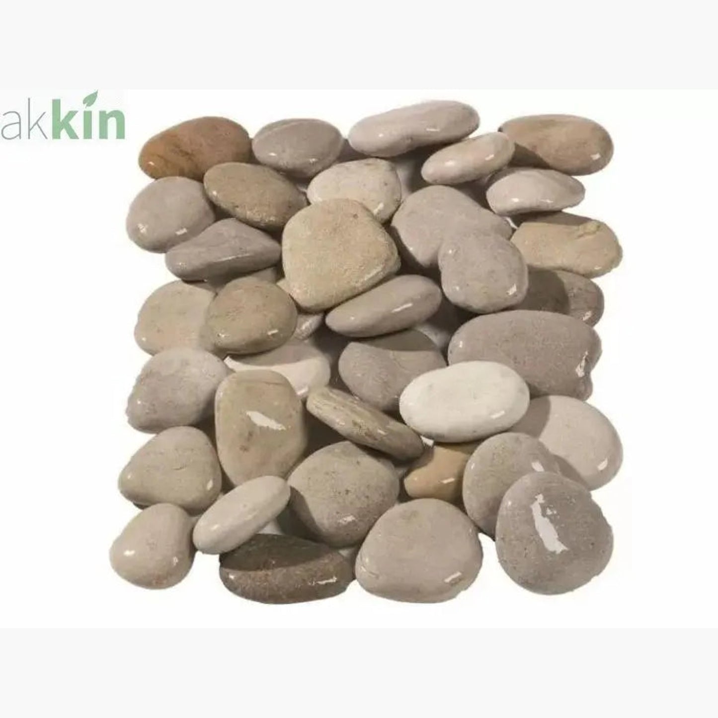 Flat Beige Pebbles 40-20mm 25kg Bag AK Kin Garden Supplies