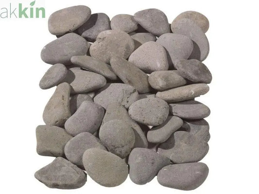 Flat Grey Cobbles 70-50mm 25kg Bag AK Kin Garden Supplies