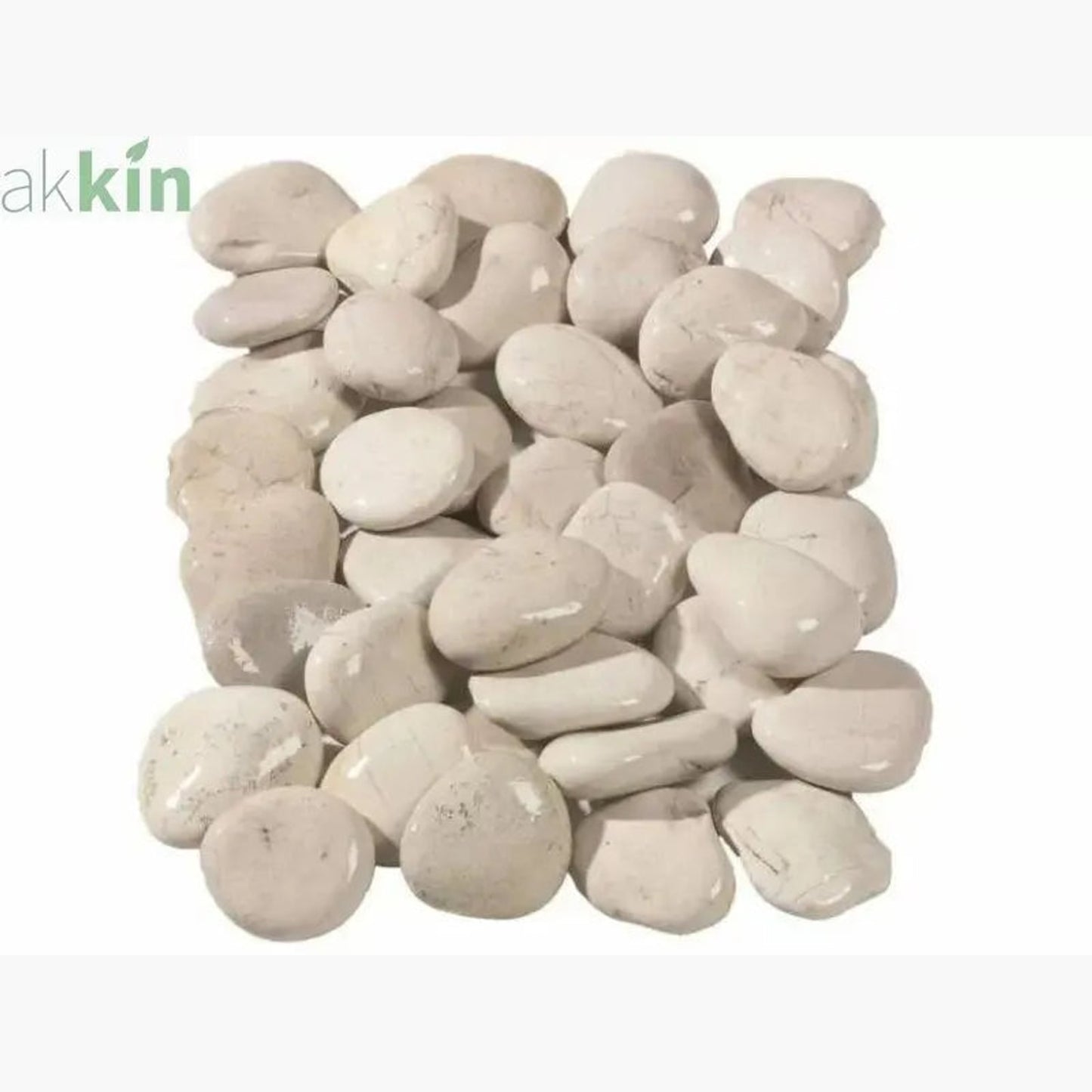 Flat White Cobbles 70-50mm 25kg Bag AK Kin Garden Supplies