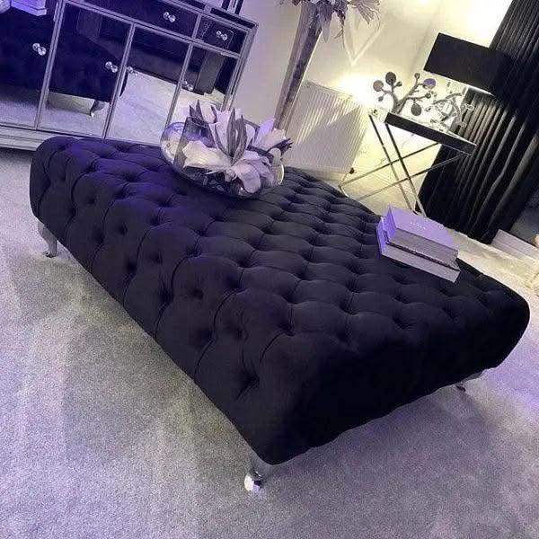 Freya Foot Stool Pouffe: Elegant UK Furniture UK Beds Direct ltd