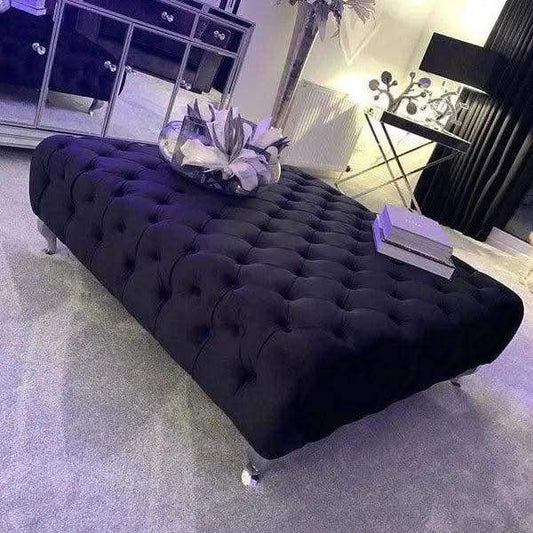 Freya Foot Stool Pouffe: Elegant UK Furniture UK Beds Direct ltd