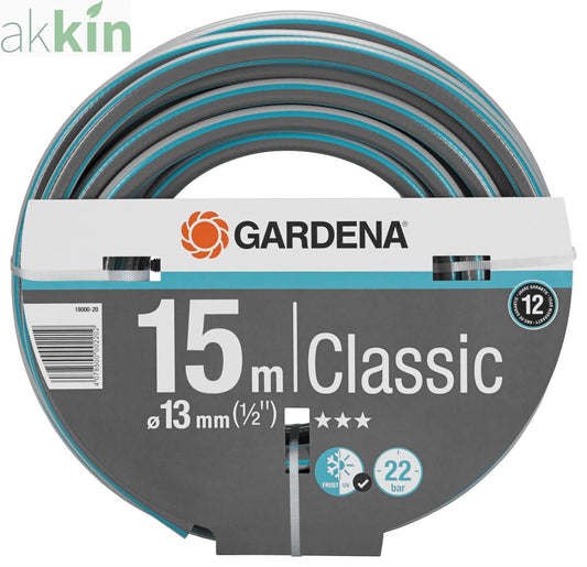 Gardena Classic Garden Hose Pipe 13mm (1/2') 15m - AK Kin Garden Supplies