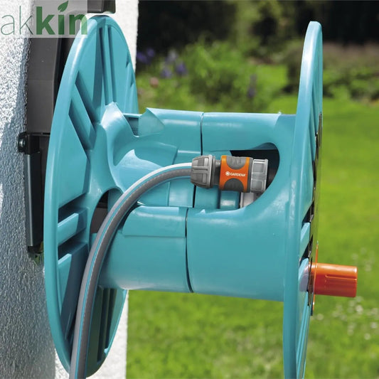 Gardena Classic Wall-fixed Hose Reel 60 with Hose Guide - AK Kin Garden Supplies