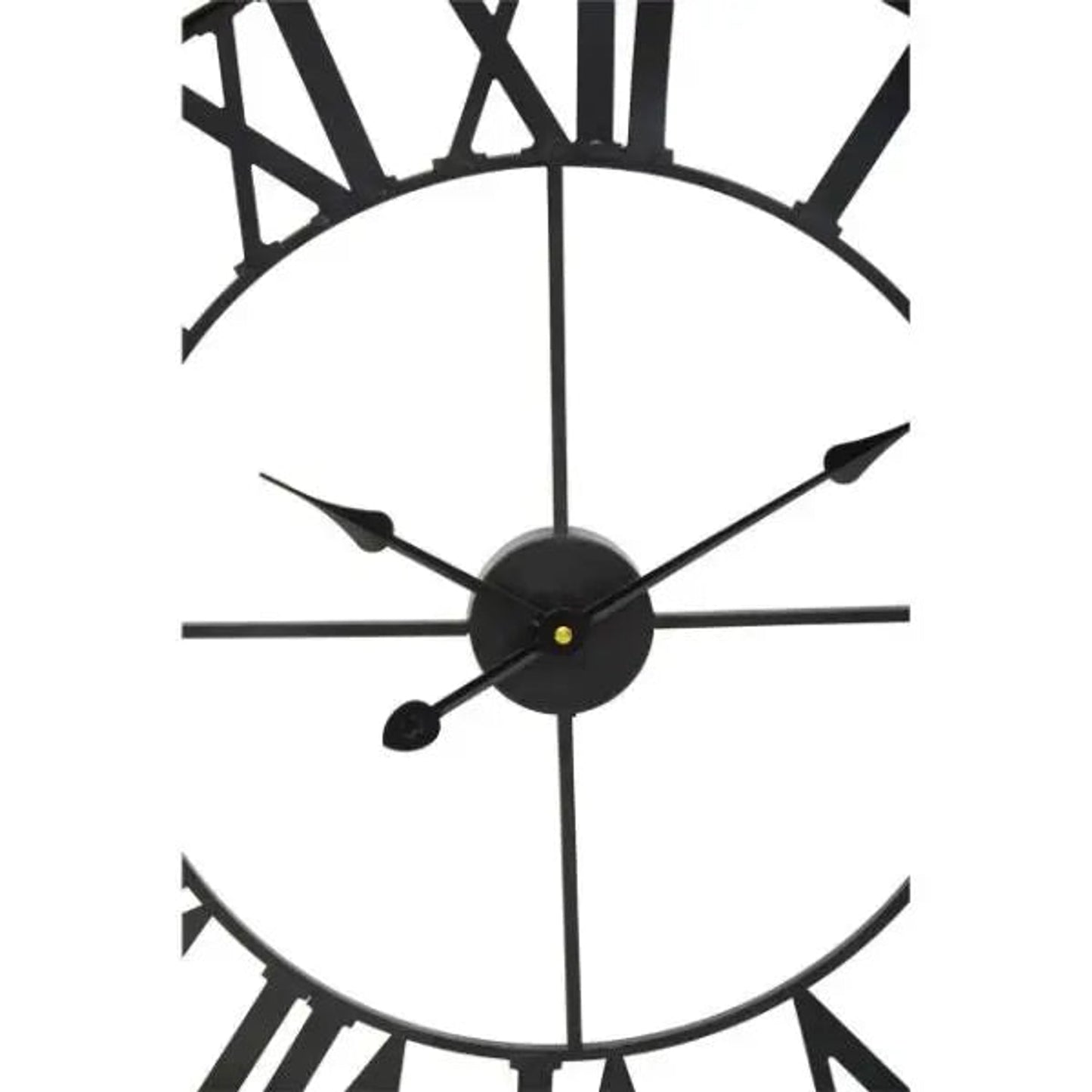 Genova Black Metal Wall Clock 60cm AK Kin Garden Supplies
