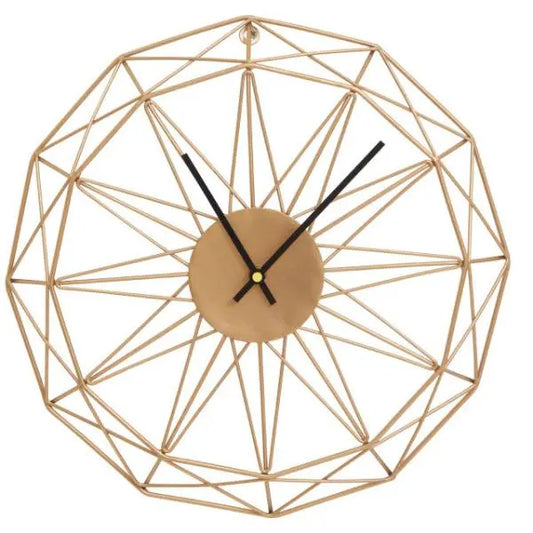 Genova Small Gold Metal Wall Clock 40cm AK Kin Garden Supplies