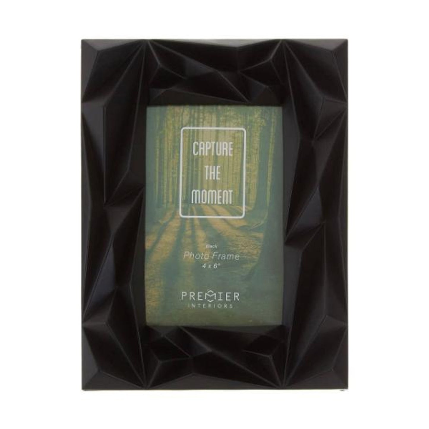 Geo Prisma Black 4in x 6in Photo Frame House, Home & Garden