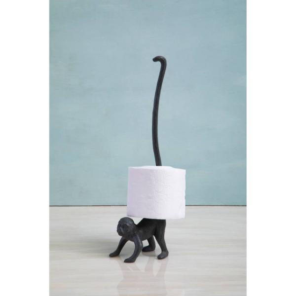 Grey Finish Monkey Toilet Roll Holder House, Home & Garden