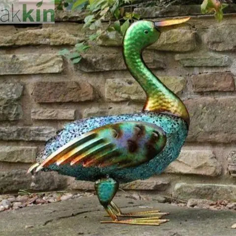 Hand Painted Metal Duck (Green head ) AK Kin Garden Supplies