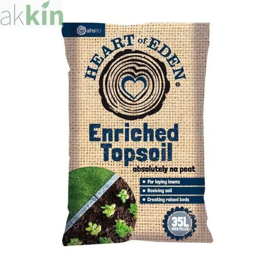 Heart Of Eden Enriched Top Soil 35lt - AK Kin Garden Supplies
