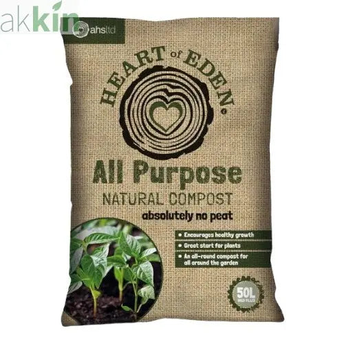 Heart of Eden Peat Free Multi-Purpose Compost 50lt AK Kin Garden Supplies