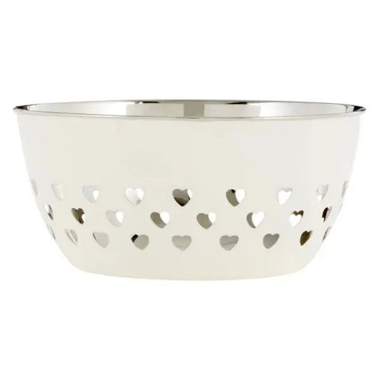 Hearts Design Ivory Bowl Stainless Steel AK Kin Garden Supplies