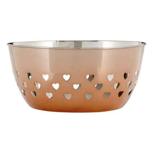 Hearts Design Rose Gold Bowl Stainless Steel AK Kin Garden Supplies
