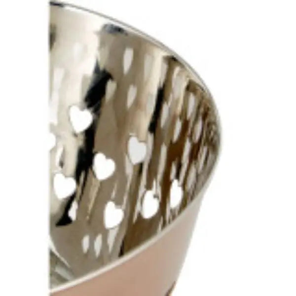 Hearts Design Rose Gold Bowl Stainless Steel AK Kin Garden Supplies